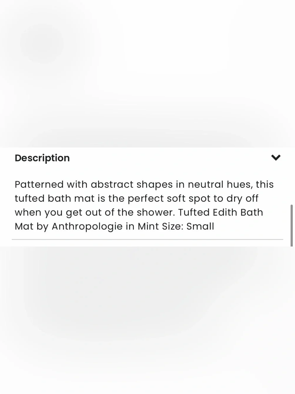 Anthropologie Tufted Edith Bath Mat NWT FLAW